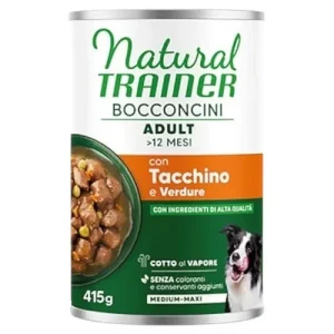 TRAINER Dog Medium/Maxi Adult Bocconcini Tacchino e Verdure 415gr