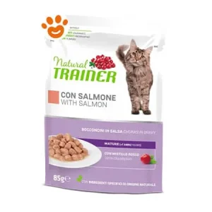 Trainer Natural Cat Mature Bocconcini in Salsa Salmone