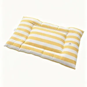 Trapunta Quadro Cotone Righe Larghe Giallo