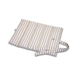 Trapuntina Arrotolabile Cotone Righe Larghe Beige