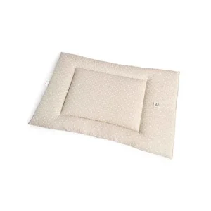 Trapuntina Quadro Cotone Panama Ecru' Pois Bianchi