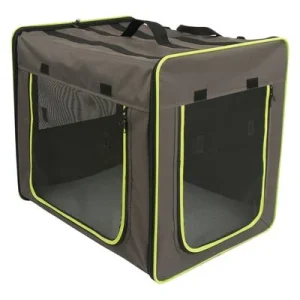 Trasportino First Class Basic grigio scuro / verde fluo per cani