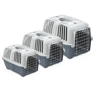 Trasportino per Gatti e Piccoli Cani Pratiko con Porta in Metallo 1-2-3