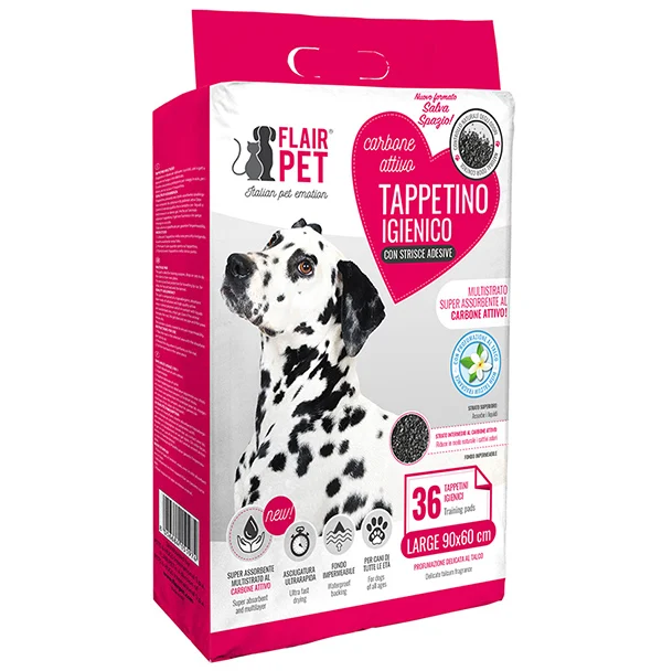 Traversina per Cane tappetino Igienico ai Carboni attivi con Talco 60×90