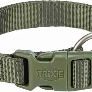 TRIXIE COLLARE M-L 35-55CM/20MM VERDE OLIVA