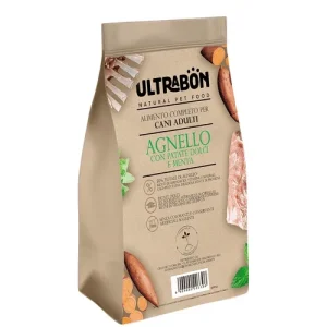 Ultrabon Cibo Per Cani Adulti Gusto Agnello Patate Dolci E Menta