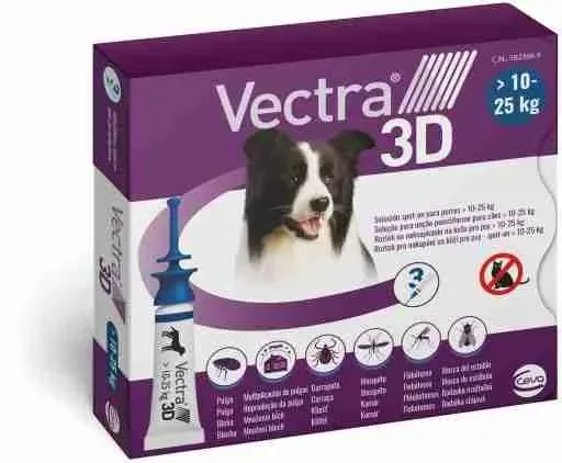 VECTRA 3 D ANTIPARASSITARIO CANE 10-25 KG TAGLIA MEDIO GRANDE 3 PIPETTE