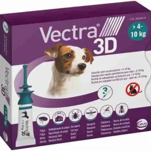 VECTRA 3 D ANTIPARASSITARIO CANE 4-10 KG TAGLIA MEDIA 3 PIPETTE