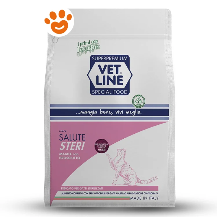 Vet Line Cat Salute Steri Maiale con Prosicutto