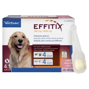 VIRBAC Cane Effitix Large 20-40Kg (4 Pipette)