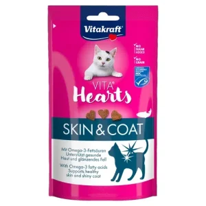 VITAKRAFT Snack Gatto Vita Hearts Skin&amp;Coat 40gr