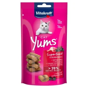 VITAKRAFT Snack Gatto Yums con Anatra e Sambuco