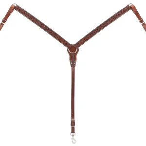 Weaver Leather Carved Chestnut Breastcollar