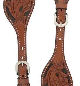 Weaver Leather Carved Chestnut Spur Strap
