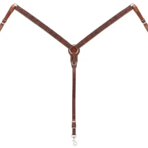 Weaver Leather Chestnut Carved Pony Breastcollar