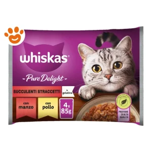 Whiskas Cat Pure Delight Succulenti Straccetti In Gelatina Manzo & Pollo