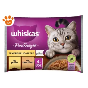 Whiskas Cat Pure Delight Tenere Delicatezze In Gelatina Pollo & Tacchino