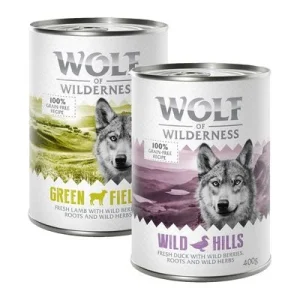 Wolf of Wilderness Adult 24 x 400 g umido Single Protein per cane