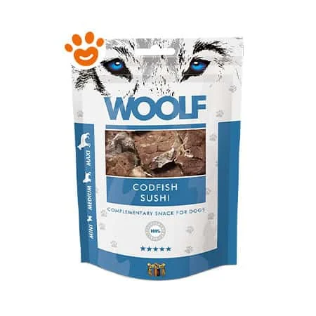 Woolf Dog Snack Sushi di Merluzzo