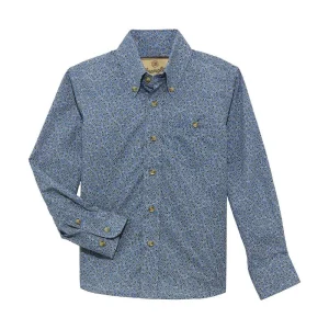 Wrangler Boys Navy Long Sleeve Shirt