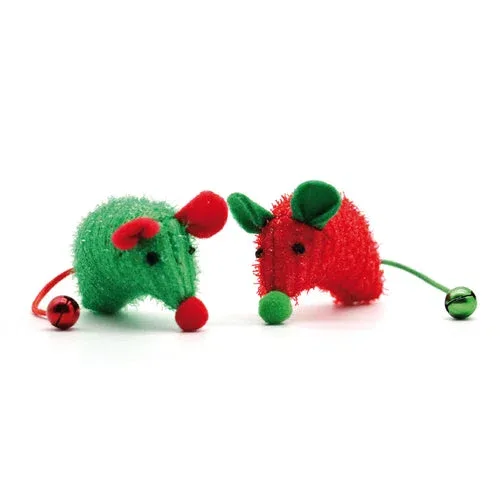 XMAS MICE – Giocattoli natalizi a forma di topo per gatti