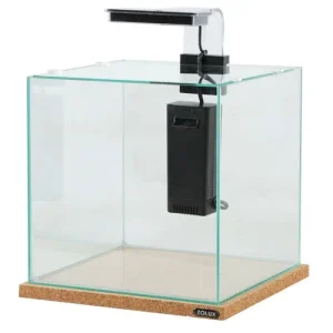 Zolux Betta Kub Nero 15L – Nano Acquario Completo in Vetro con LED e Filtro
